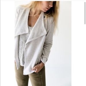 Lou & Grey | Moto Jacket Sweater Gray